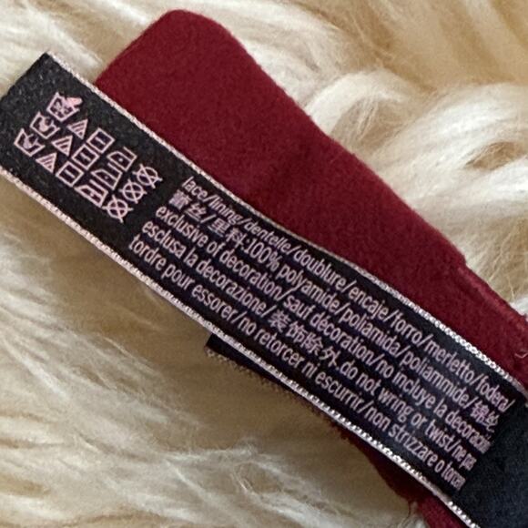 Victorias Secret Very Sexy Halter Keyhole Lace Bralette Burgundy Red Small - Picture 10 of 12